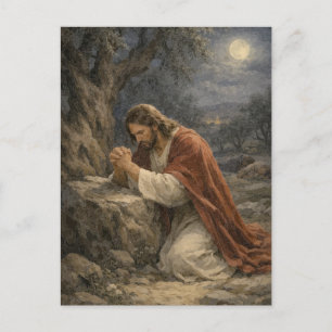 Jesús en la Oración de Getsemaní Tarjeta Postal –