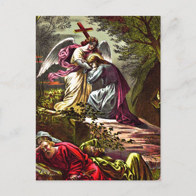 Jesús en la postal de Gethsemane (Anverso)