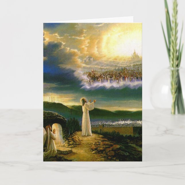Jesús en la tarjeta de felicitación de la puerta (Anverso)