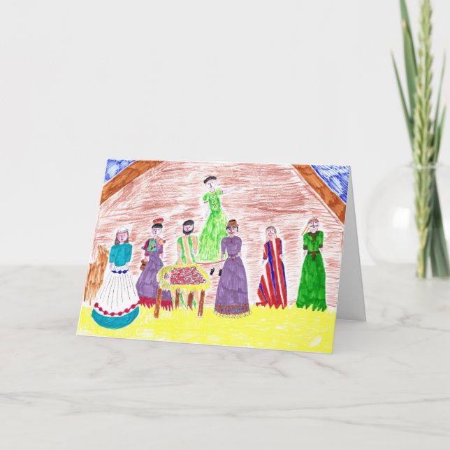 Jesús en la tarjeta de Navidad del pesebre (Anverso)