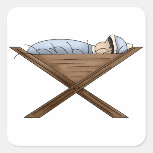 Jesús En Los Pegatinas De Manger