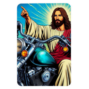 ¡Jesús en un imán de bicicleta!