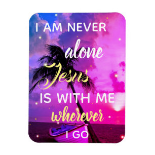 Jesús es conmigo imán colorido de la palmera de 