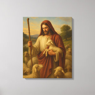 Jesús es el lienzo de arte de pared de Shephard #2