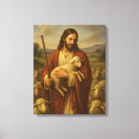Jesús es el lienzo de arte de pared de Shephard #5