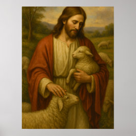 Jesús es el Pastor #4™ Arte de Pared para LDS Póst