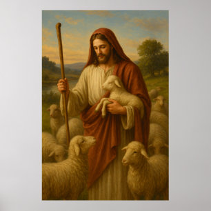Jesús es el Poster de arte de la pared de Shephard