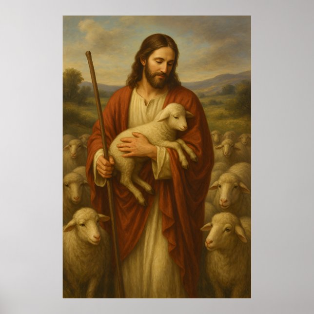 Jesús es el Poster de Arte de Pared de Shephard #5 (Frente)
