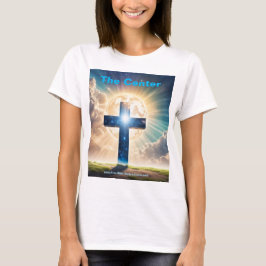 Jesús es la camiseta de la mujer de la cruz centra