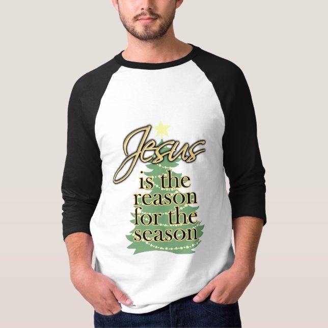 Jesús es la razón de la camisa del navidad de la (Anverso)