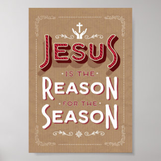 Jesús es la razón del Poster de arte de temporada