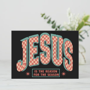 Jesús Es La Razón Navidad Cristiano Retro