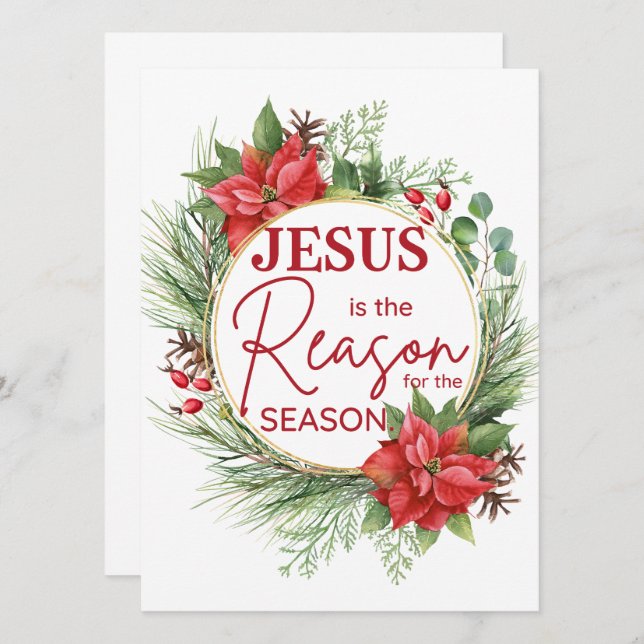 Jesús es la razón para los Navidades de temporada (Anverso / Reverso)
