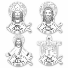 Jesús es mi pegatina conjunto de salvación