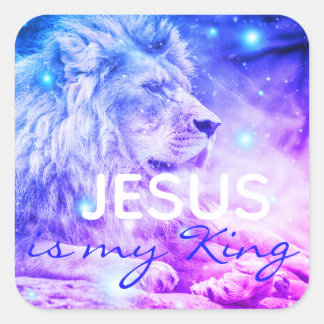 Jesús es mi rey | Pegatina de Leones de Fe Cristia