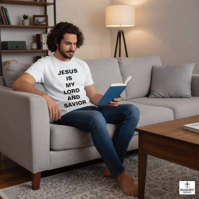 "Jesús es mi Señor y Salvador" Camiseta masculina (Subido por el creador)