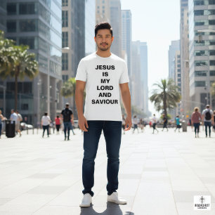 "Jesús es mi Señor y Salvador" Camiseta masculina