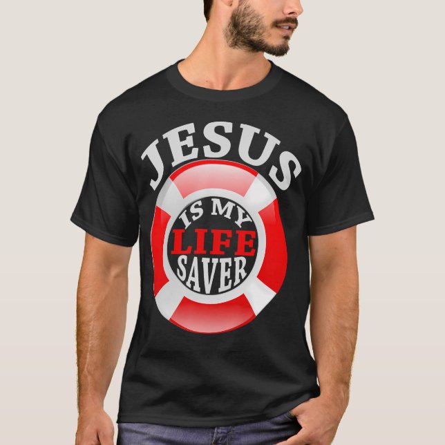Jesús Es Mi Vida Salvador Camisa Cristiana Para La (Anverso)