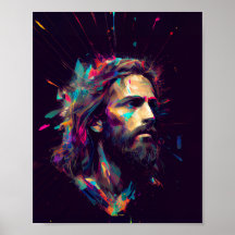 Jesús es retrato de Risen - Arte generado por IA