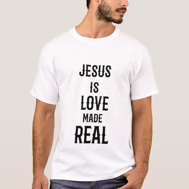 Jesús es una camiseta de lujo real hecha con amor (Anverso)
