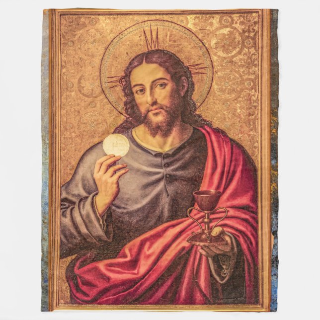 Jesus Fine Art woven polar blanket (Anverso)