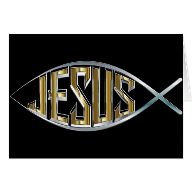 Jesus Fish Cutout (Anverso (Horizontal))