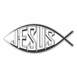JESUS FISH SYMBOL GRANDES DECALES PEGATINAS