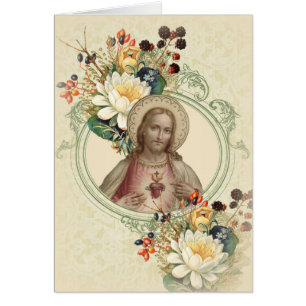 Jesús Floral Compasión por el Funeral Santo Tarjet
