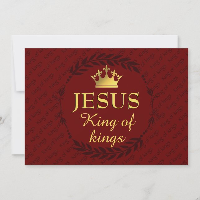 JESUS KING OF KINGS | Navidades Crown BURGUNDY (Anverso)