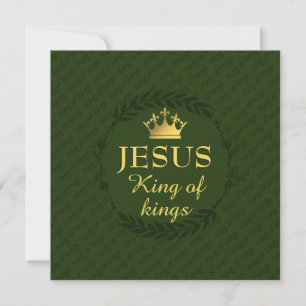 JESUS KING OF KINGS   Navidades Crown GREEN