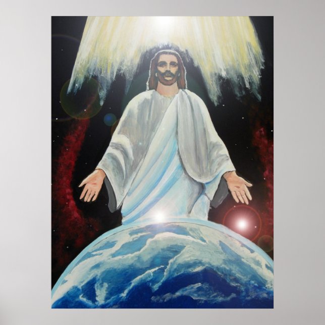 Jesús, La luz del mundo del arte cristiano tierra (Frente)
