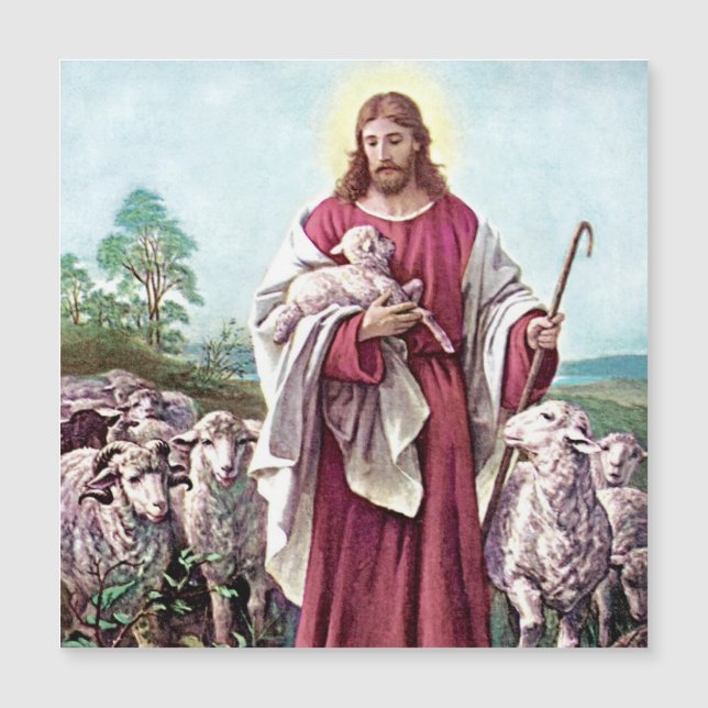 Jesús, La Tarjeta Magnética del Buen Pastor (Anverso)