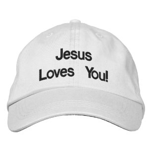 (Jesús le ama) gorra ajustable personalizado