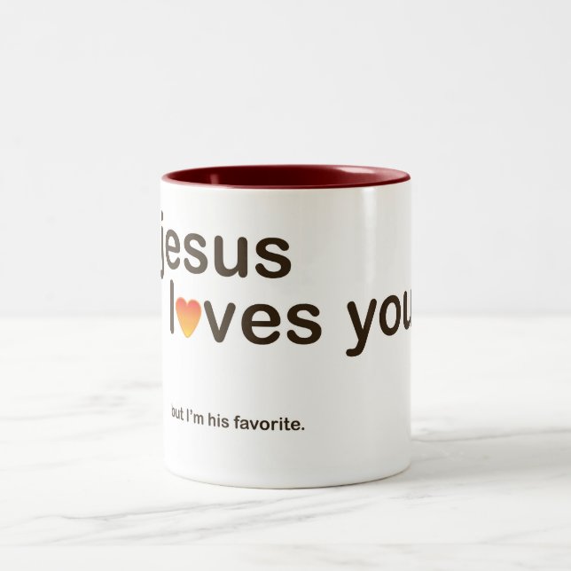 Jesús le ama taza (Centro)