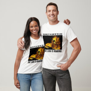 JESÚS LION OF JUDAH ROARING, camisetas cristianas