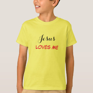Jesús me ama a mi hijo como camiseta personalizada