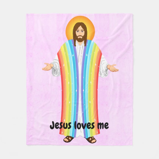 Jesús me ama la manta de pulpa (Anverso)