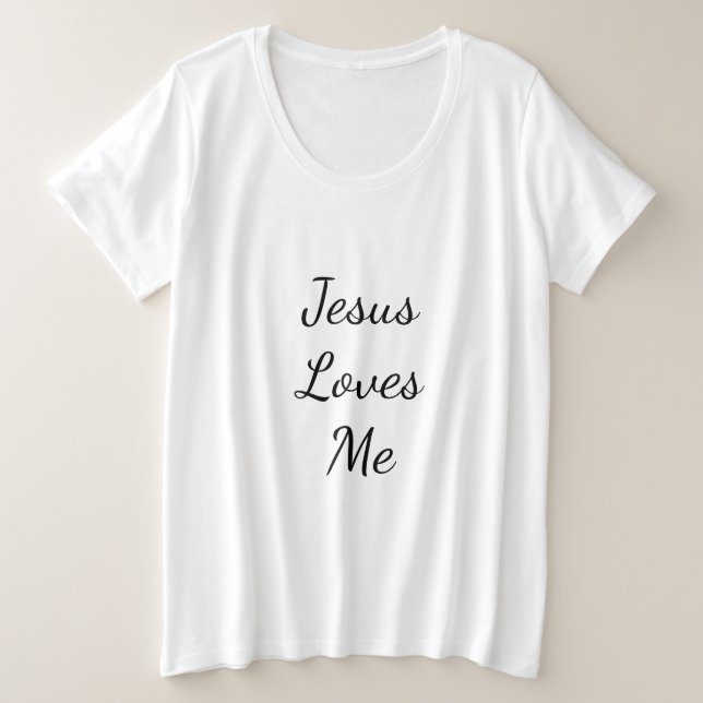 Jesús Me Ama Más Camiseta De Tamaño (Anverso del diseño)