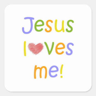 Jesús Me Ama Pegatina