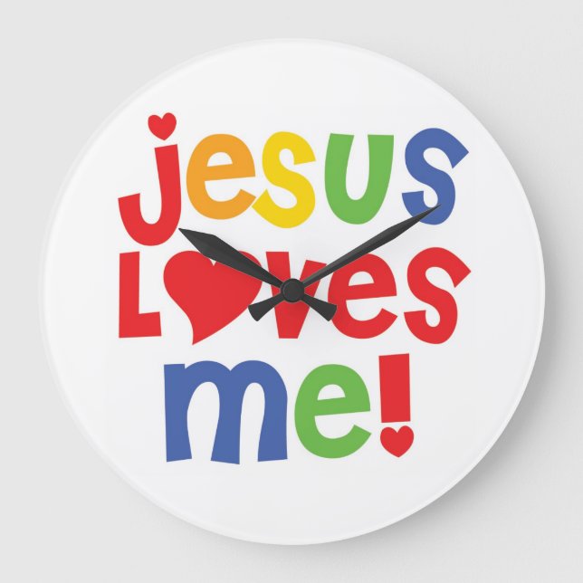 ¡Jesús Me Ama! Reloj de pared (Anverso)