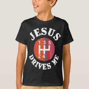 Jesús me conduce la camiseta de los niños del