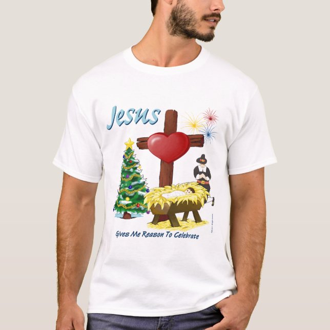 Jesús me da razón para celebrar la camisa (2 (Anverso)