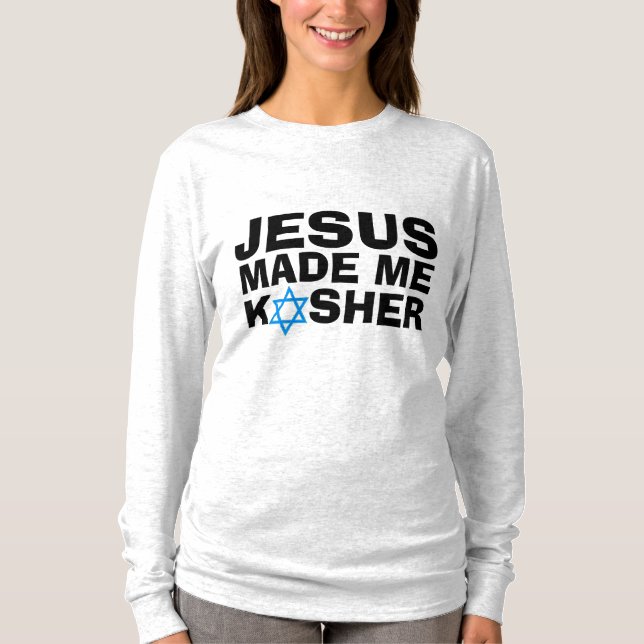 JESÚS ME HIZO KOSHER Camisetas judías messiánicas