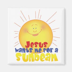 Jesús me quiere para un imán del rayo de sol