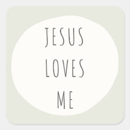 Jesús me quiere. Pegatinas y etiquetas