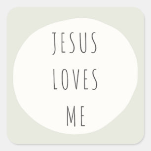 Jesús me quiere. Pegatinas y etiquetas