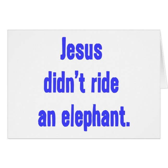 Jesús No Montó Elefante (Anverso (Horizontal))