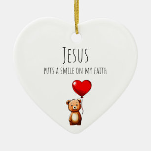 Jesús Pone Una Sonrisa En Mi Fe Ornamento Personal