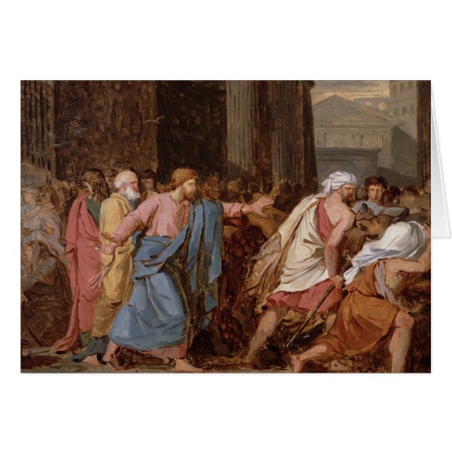 Jesús que conduce a los comerciantes del templo (Anverso (Horizontal))