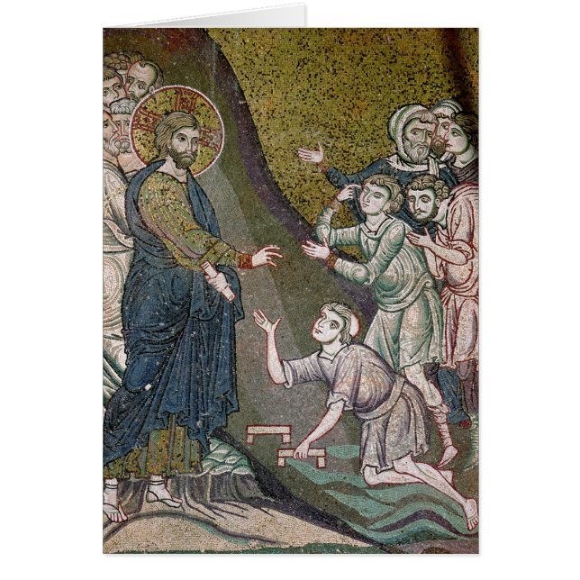 Jesús que cura haber lisiado y las persianas (Frente)